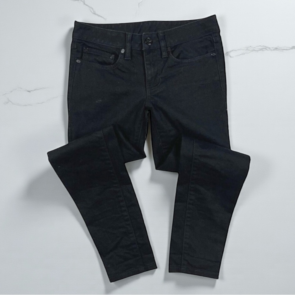 Tory Burch Super Skinny Jeans Size 25 Waist Black Denim Low Rise 18131203